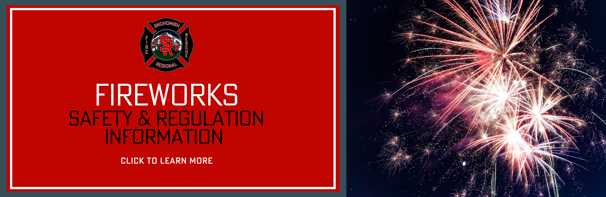 This is a Fireworks and Safty banner Picture